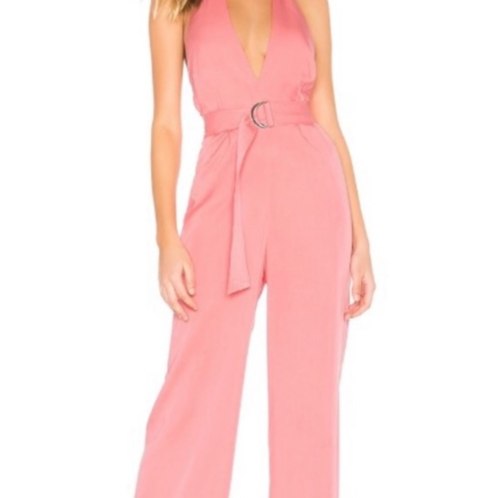 Tularosa Regina Pink Halter Jumpsuit
